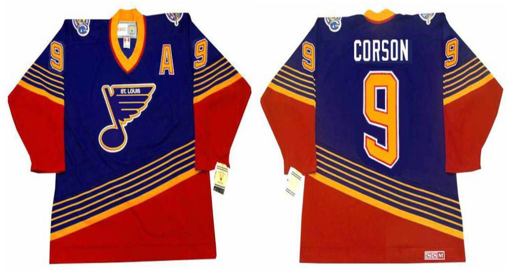 2019 Men St.Louis Blues #9 Corson blue CCM NHL jerseys